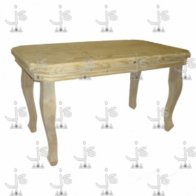 Mesa pata inglesa hecha de madera de pino. Fabricado por JS. Fábrica de muebles.
