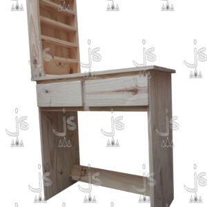 Esmaltero de cinco estantes hecho de madera de pino. Fabricado por JS. Fábrica de muebles.